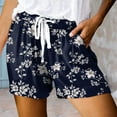 thumbnail image 2 of Bermuda Shorts for Women Drawstring Summer Elastic Waist Casual Lightweight Summer Flowy Shorts with Pockets S-2XL, 2 of 4
