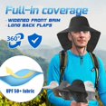thumbnail image 2 of Sun Hat for Men Women with Neck Flap UPF 50+ UV Protective Hiking Fishing Hats' Y6K0, 2 of 7