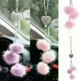 thumbnail image 1 of Fashion Diamond Car Accessorie Bling Hairball Pendant Auto Rearview Mirror Pendant Birthday Gift Auto Decoraction Ornaments, 1 of 5