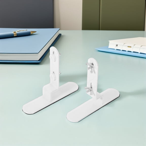 Raindrops 2-Pack White Pegboard Table Fixture with Adjustable Angle Metal Organizer for Desk and Workspace Use