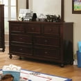 thumbnail image 2 of Furniture of America Noell Solid Wood 7-Drawer Dresser in Dark Walnut, 2 of 2