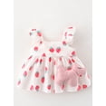 thumbnail image 2 of Bagilaanoe Toddler Baby Girl Summer Dress Strawberry Print Sleeveless A-line Princess Dresses + Bag 9M 12M 18M 24M 3T Kids Casual Swing Sundress, 2 of 3