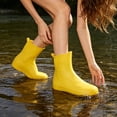 thumbnail image 3 of Homellea Silicone Rain Shoe Covers, Waterproof Reusable Overshoes with Non Slip Sole, Portable Foldable Shoe Protectors for Walking, Cycling, Gardening and Travel, 1 Pair, 3 of 8