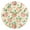 Gold, variant on Peaches Leaves Pastel Color Round Wall Clock Silent Analog Battery Operated Gold Pointer Home Decor 9.84" Diameter