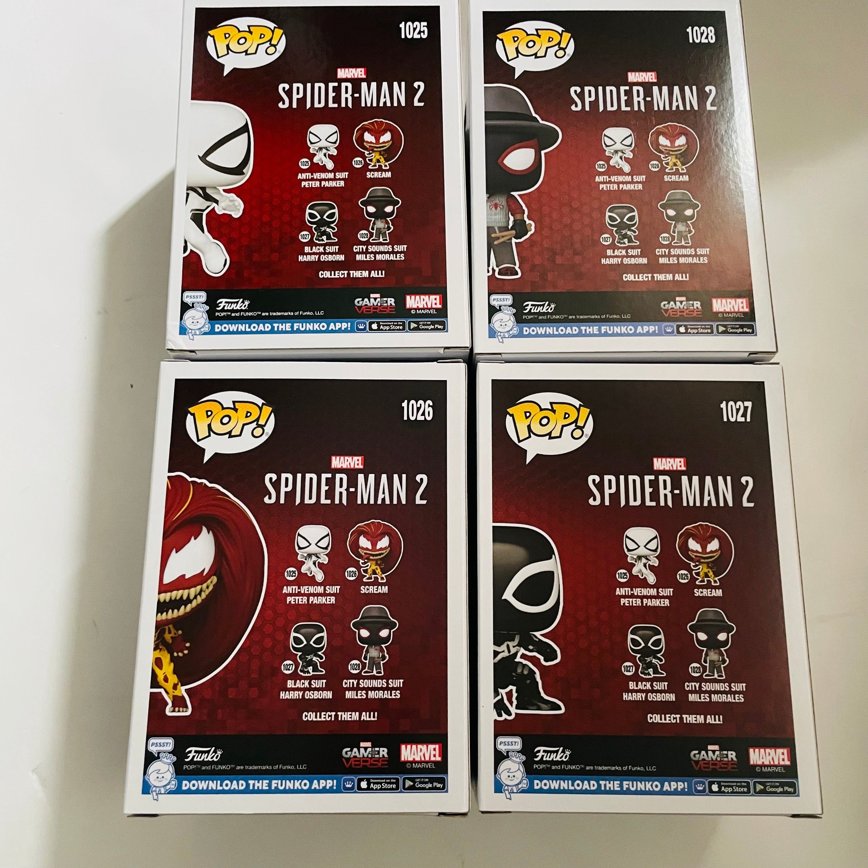 Funko POP Marvel Spider Man 2 Video Game Set of 4 (Mint/NM) In