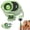 B Clip Fan Green, variant on Cute Fruit Flower Portable Handheld Fan With Base, USB Rechargeable Small Desk Fan, Personal Fan For Kids Summer Travel Beach Camping Outdoor Play Cooling