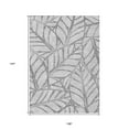 thumbnail image 3 of HomeRoots 584210 9 x 12 ft. Floral Washable Indoor & Outdoor Rectangle Area Rug, Gray & Silver, 3 of 5