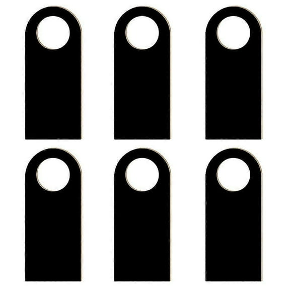 6Pcs Creative Mini Two-sided Chalkboard Door Knob Hanger Tags Blackboard Message Board Hotel Sign Decoration Pendant
