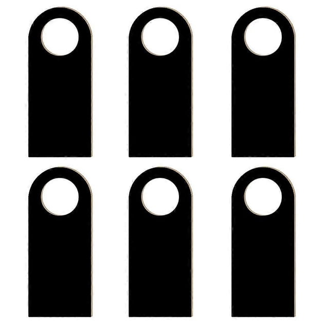 6Pcs Creative Mini Two-sided Chalkboard Door Knob Hanger Tags Blackboard Message Board Hotel Sign Decoration Pendant