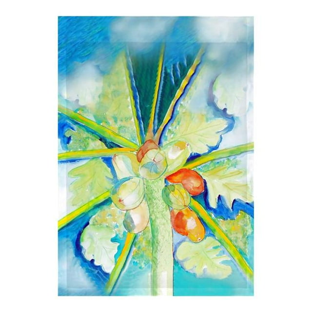 Betsy Drake FL1100 12.5 x 18 in. Papaya Tree Flag