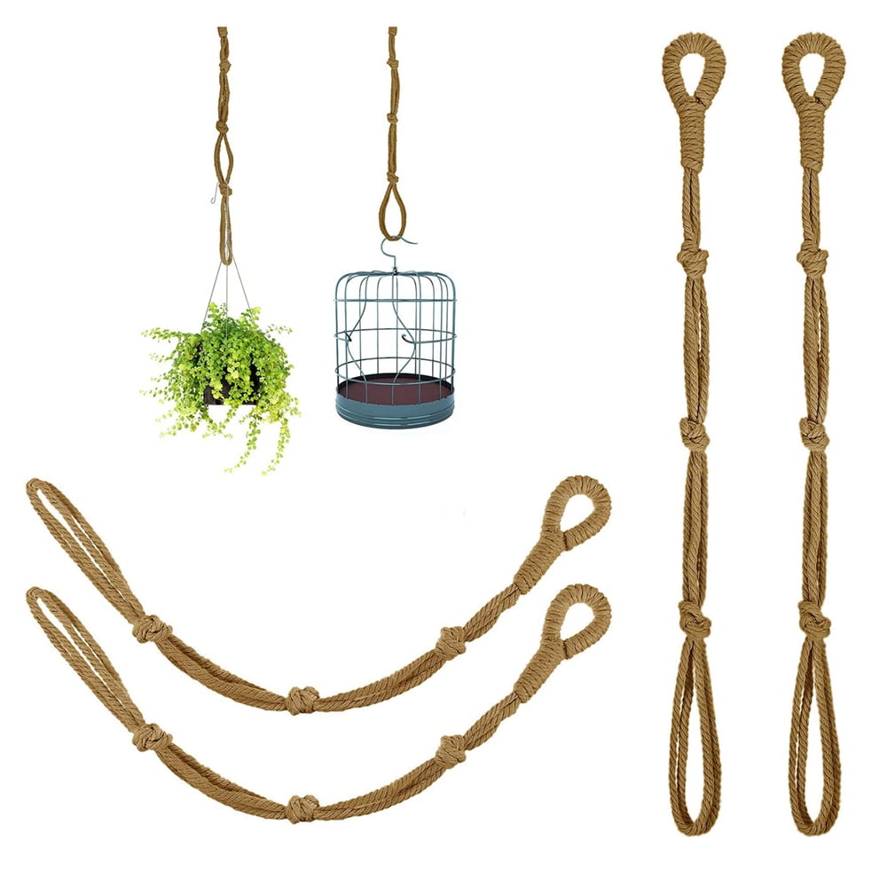 4 Pack Adjustable Lace Plant Hanger Extender - Thick Rope Hanging Plant ...