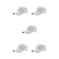 thumbnail image 1 of kurtrusly Sun Protection Baseball Cap Universal Size For Outdoor Adventures Universal Baseball Cap Polyester Outdoors Sun Cap white 5Set, 1 of 6
