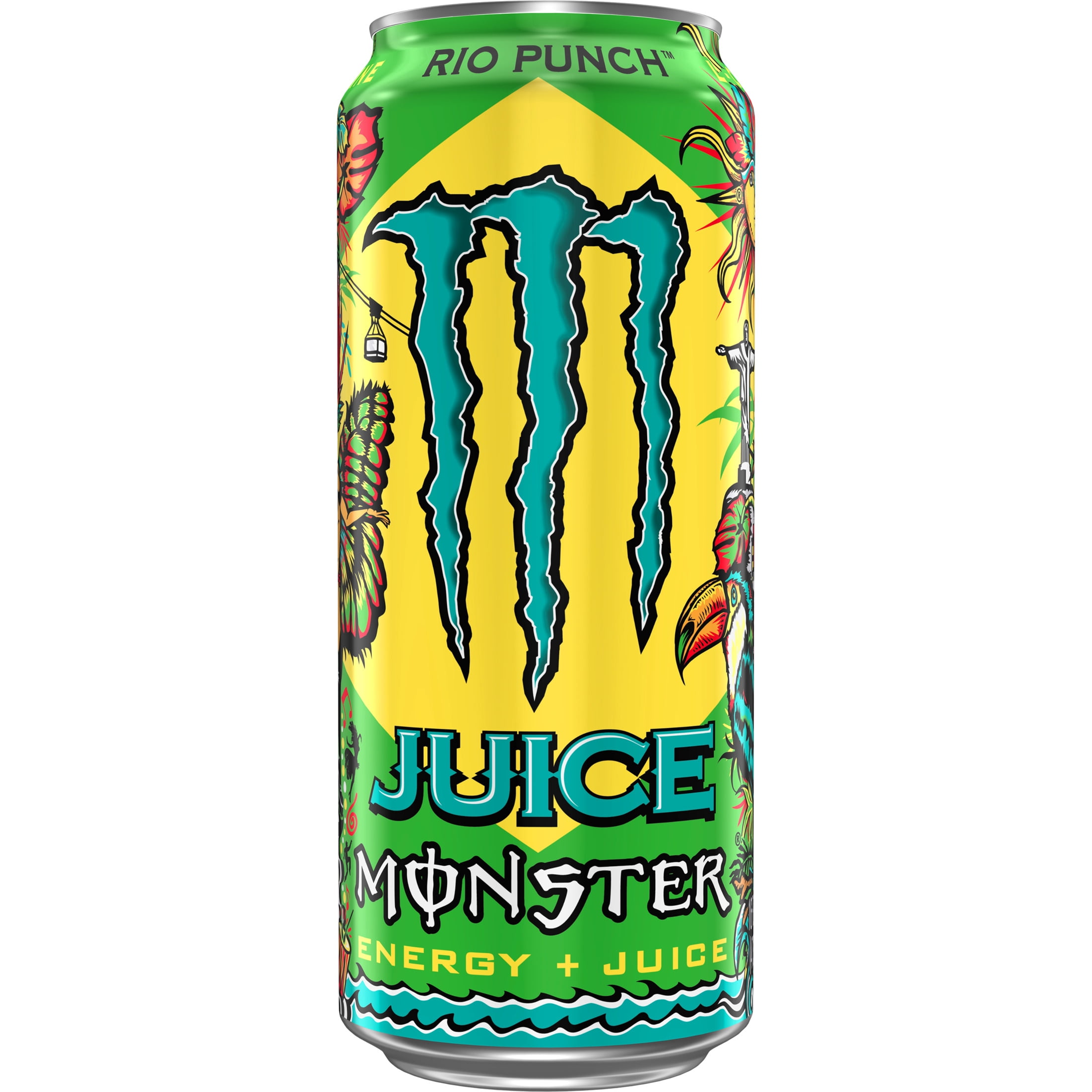 (4 pack) Juice Monster Rio Punch Energy Drink 16oz Can