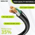 thumbnail image 3 of Cable de extensión Seeklyze 16/3, 10 pies (3 m), paquete de 2, negro, 3 of 7