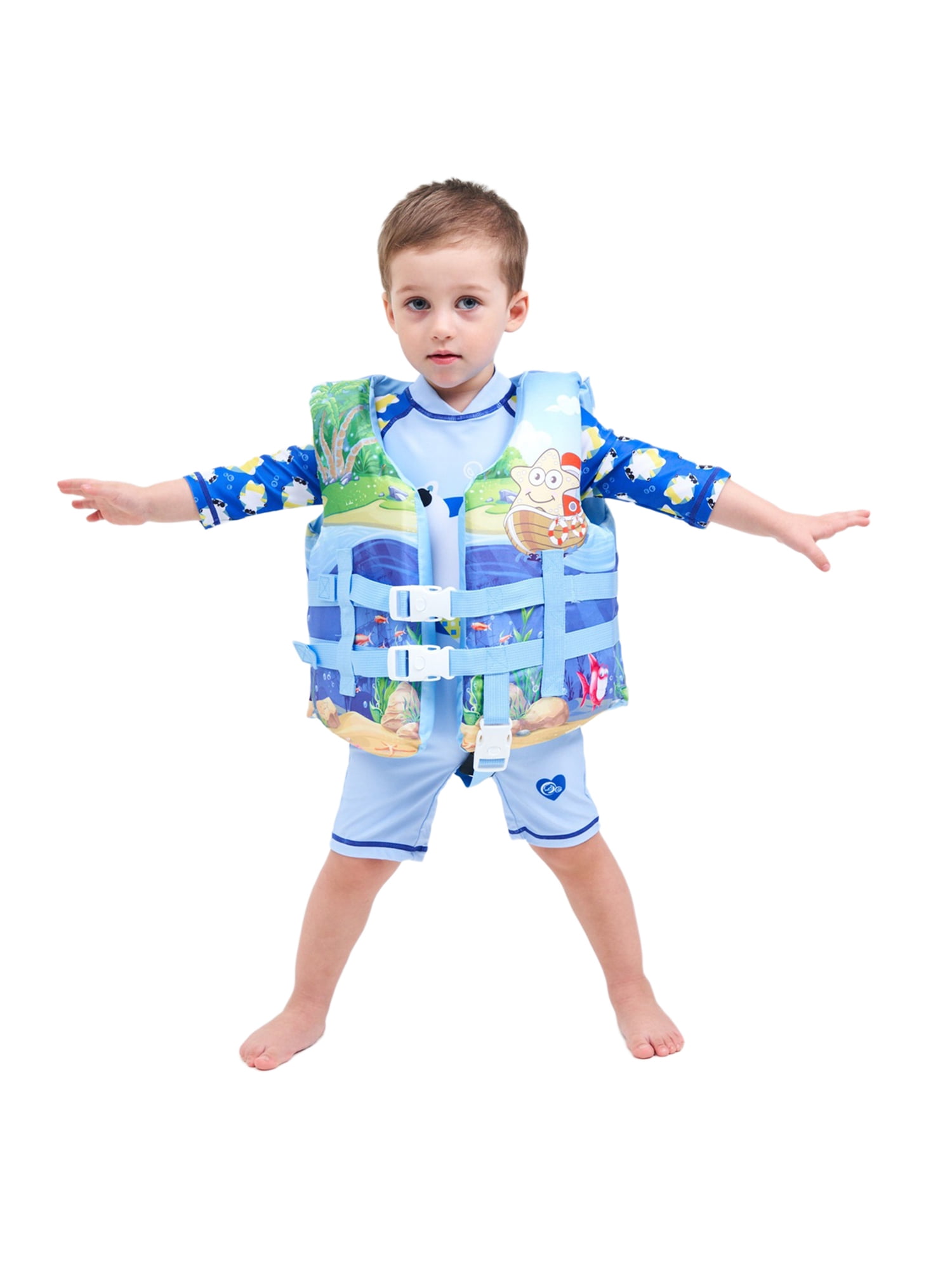 Inevnen Kids Swim Vest Life Jacket Flotation Swimming Aid for Toddlers Age 2-12 Years