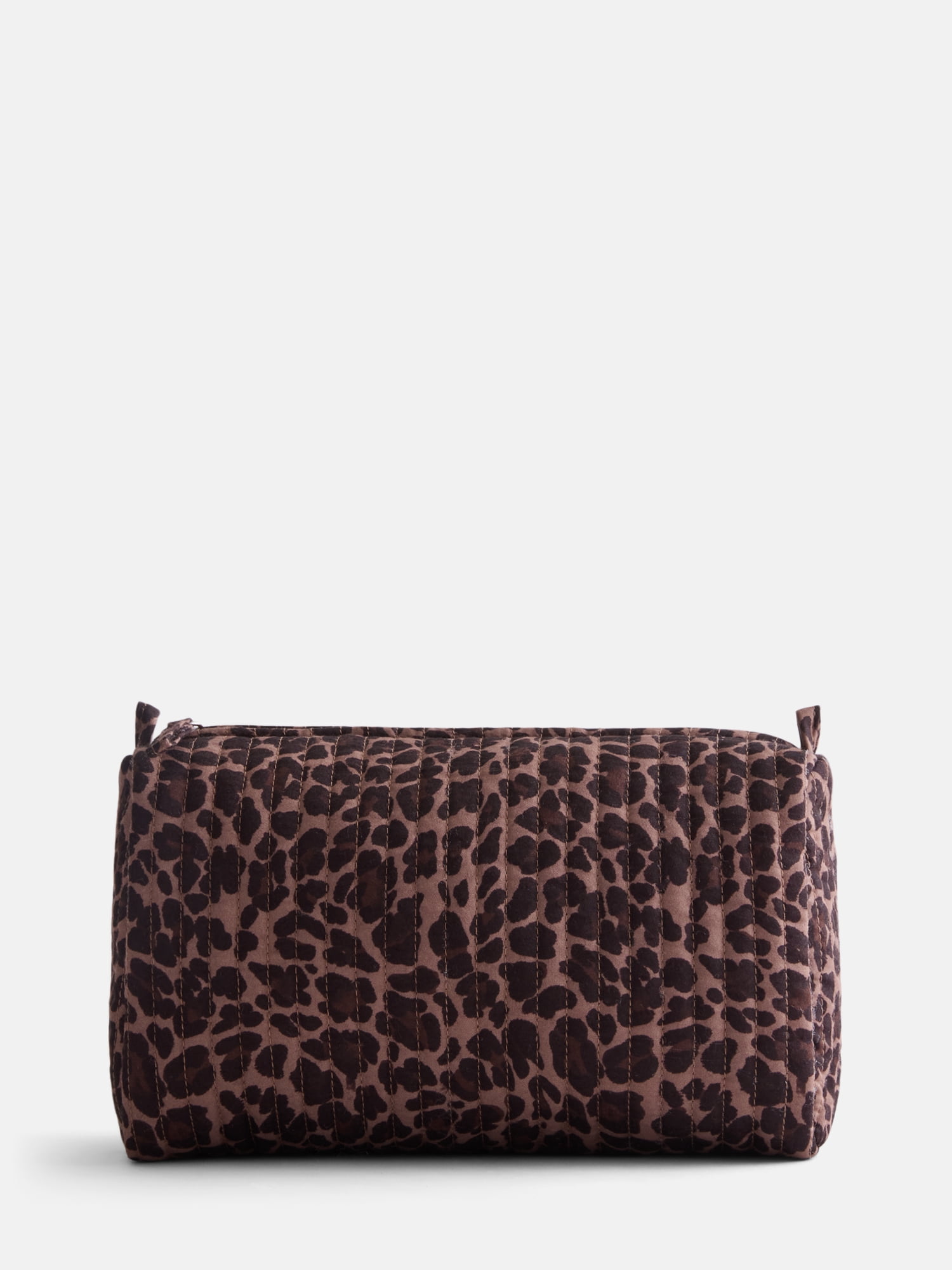 No Boundaries Quilted Pouch with Hair Scrunchie Set, 2-Piece, Women's, Leopard