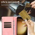 thumbnail image 3 of K-Lion Crossbody Wallet Case for Google Pixel 7, Durable PU Leather Magnetic Flip Lanyard Strap Wristlet Zipper Card Holder Wallet Phone Case,Pink, 3 of 8