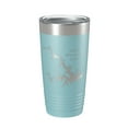 thumbnail image 1 of Smith Mountain Lake Map Tumbler Travel Mug Insulated Laser Engraved Coffee Cup Virginia 20 oz Light Blue, 1 of 1