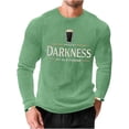 thumbnail image 2 of Men's Hello Darkness My Old Friend Shirts Waffle Long Sleeve T-Shirt St. Patrick's Day Shirt, 2 of 6