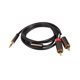 thumbnail image 4 of Cable de audio Jack de 3,5 mm a 2 RCA, divisor auxiliar, adaptador estéreo de 3,5 mm macho a RCA macho, cable para 2 altavoces de 1 m, 4 of 8