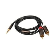 Jack 3.5mm to 2 RCA Audio Cable AUX Splitter 3.5mm Stereo Male to Male RCA Adapter 2 Speaker Cable 1m