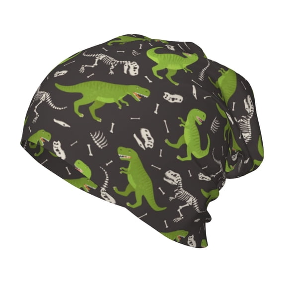 Sikiie Dinosaur Skeleton Toddler Beanie Kids Beanie Hat Warm Winter Hats for Boys Girls Knit Cap