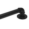 thumbnail image 6 of Black Pipe Stair Handrail Staircase Handrail Metal 8FT for Wall Mount 3 Sections, 6 of 14