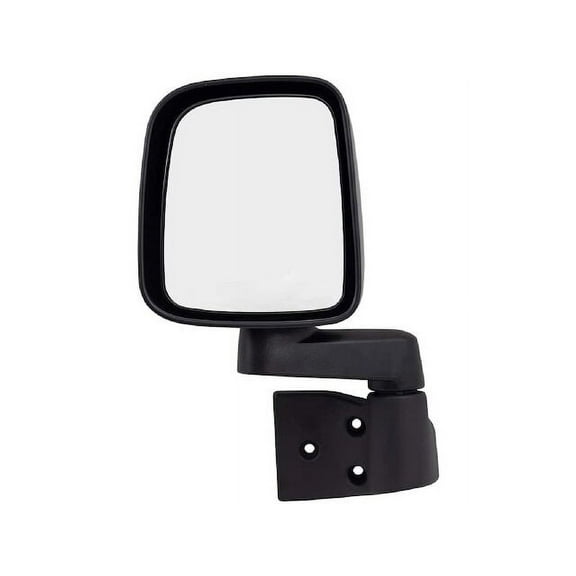 Left Driver Side Manual Mirror - Black - Compatible with 2003 - 2006 Jeep Wrangler (Fits Both Full and Half Doors) 2004 2005