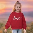 thumbnail image 2 of QIPOPIQ Chandails en Molleton Filles Manches Longues Chandail Col Rond Hauts Chemises Taille 3-14 Ans Vêtements Enfants Liquidation, 2 of 5