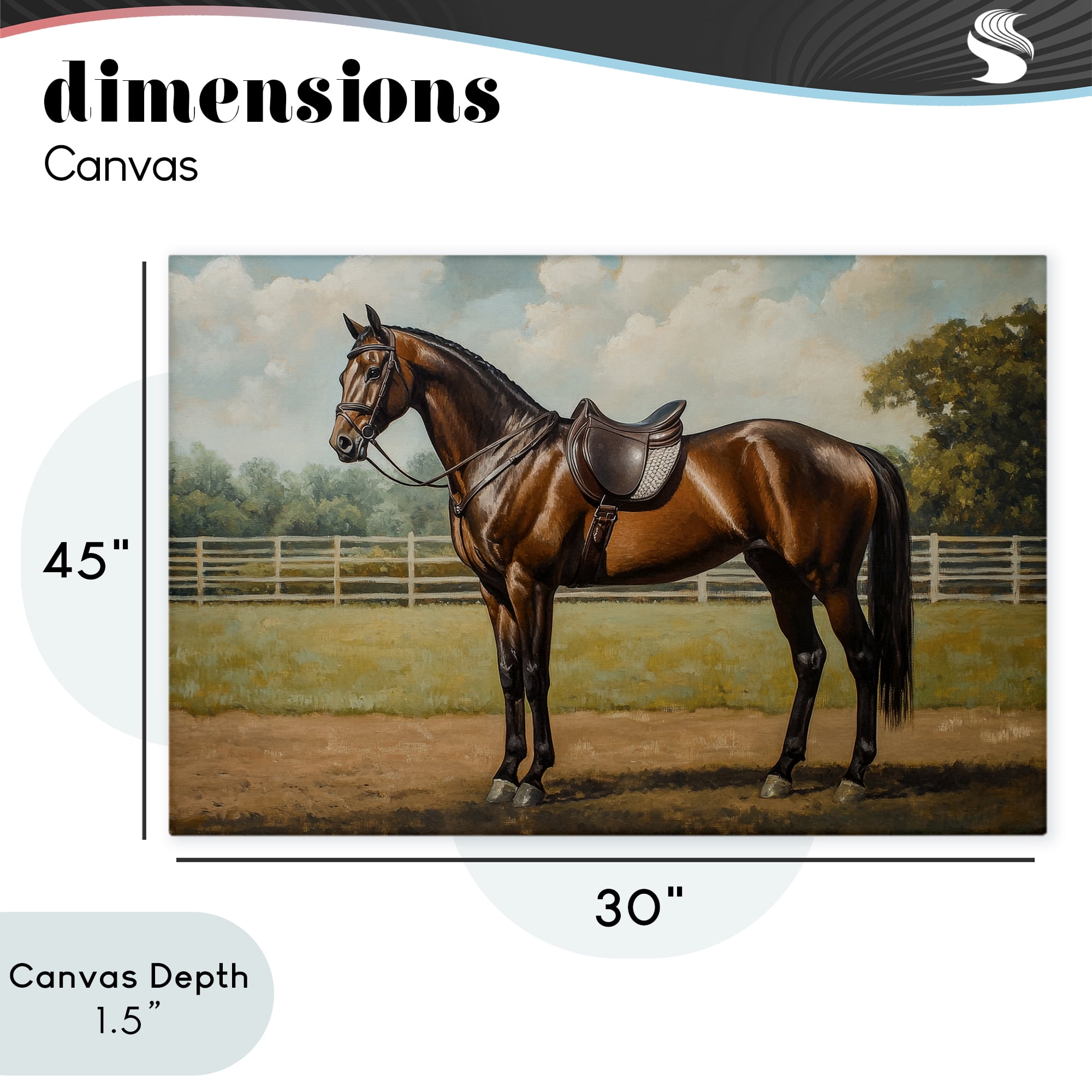 Stupell Industries Saddled & Ready For The Show Canvas Wall Art, design by Petal Prints Design