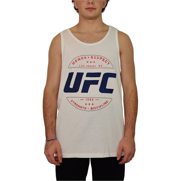 Camiseta de Tirantes Reebok Hombre UFC Las Vegas NV 1993 Color Blanco Pequeña