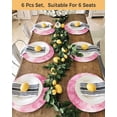 thumbnail image 4 of 13 Inch Round Placemats Set of 4, Valentine's Day Non Slip Heat Insulation PP Table Mats, Watercolor Roses Floral Ombre Romantic Washable Place Mats for Kitchen Dining Party Table Decor, 4 of 7