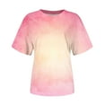 thumbnail image 4 of Tie Dye Shirts for Women Crewneck Short Sleeve T Shirts Oversized T Shirts for Women Casual Blouse, 4 of 5