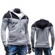 thumbnail image 1 of Hombres primavera otoño manga larga cárdigan con capucha suéter abrigo (gris 2XL) Ndcxsfigh Para estrenar, 1 of 5