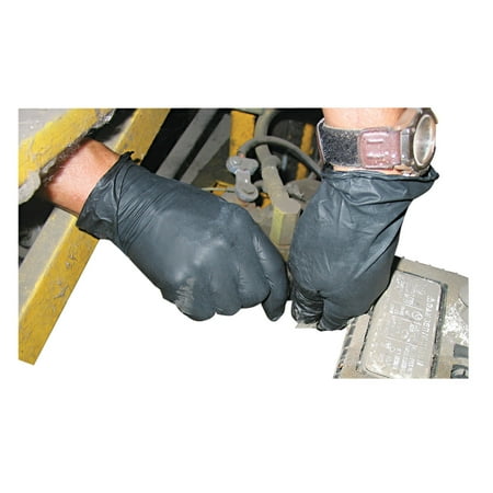 Impact ProGuard Disposable Nitrile Gloves, Black, 100 count