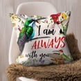 thumbnail image 2 of Flagwix Outdoor Pillows Hummingbird Pillow 17 X 17 Square Outdoor Pillows For Couch, Sofa, Patio Décor, 2 of 5