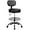 Black, variant on Drafting Chair with Backrest – Adjustable Foot Rest Rolling Stool with Wheels, PU Leather Swivel Stool for Office Spa Studio Lab Counter Salon Home Work Bar Kitchen Shop(White)