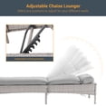 thumbnail image 4 of ACEGOSES Patio Chaise Chair, Rattan Single Lounge Water-Repellent Cushion Adjustable Suiting for Yard, Poolside and Beach, Gray, 4 of 6