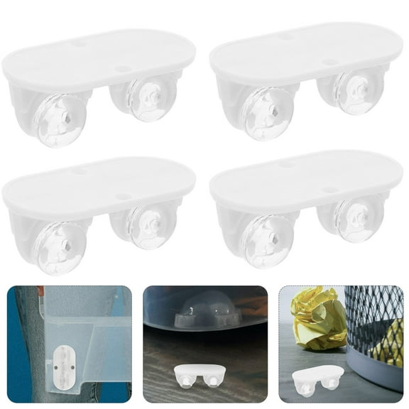 Hemoton 4pcs Self Adhesive Caster Wheels for Appliances Furniture Versatile Mini Wheels for Under Bed Storage Office Chairs DIY Projects