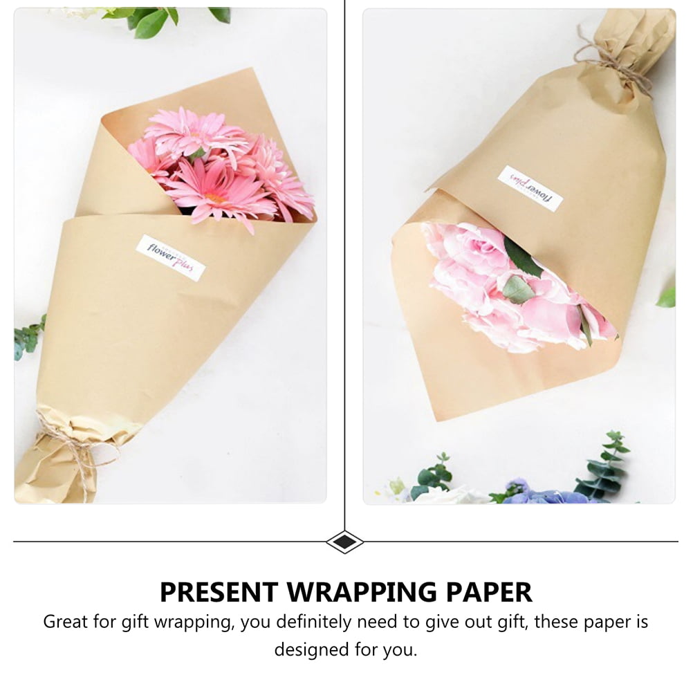 Sabary 100 Pcs Large Flower Wrapping Paper Kraft Paper Flower