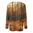 thumbnail image 5 of JULMCOMO Plus Size Halloween Shirts for Women Funny Pumpkin Castle Bat Print Crew Neck Long Sleeve Shirts Holiday Costume Tunic Tops Orange 5XL, 5 of 5