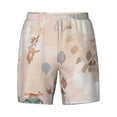 thumbnail image 4 of Lsque Mens Swim Trunks Animals Riding Across The Sky1 Pattern - Bathing Suit Compression Liner - Beach Swim Shorts Swimwear - (S-3XL) - Stretch Quick Dry -XX-Large, 4 of 9