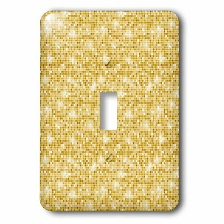 - 3dRose Chic Gold Abstract Sparkling Squares, Single Toggle Switch