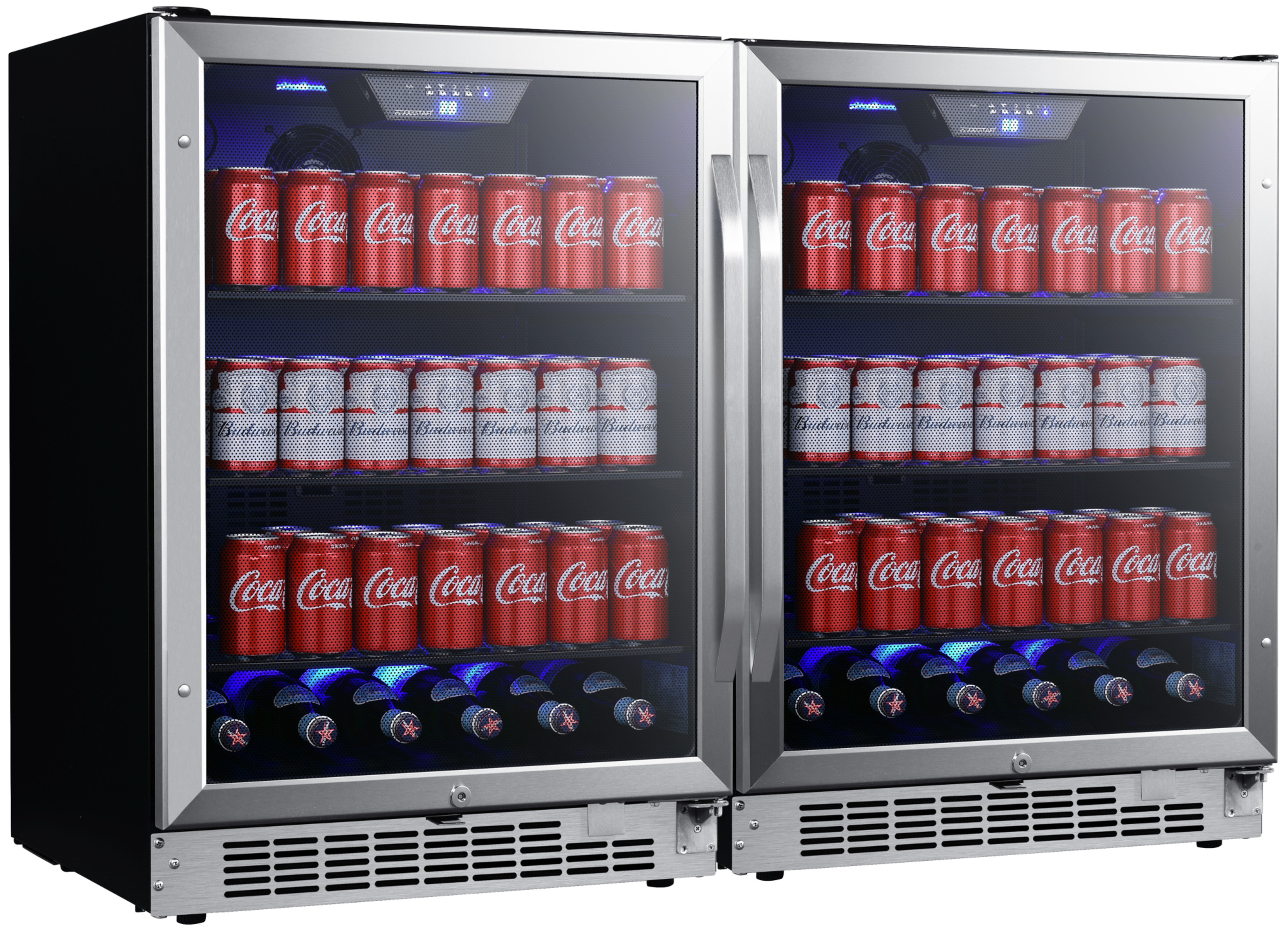 Edgestar Cbr1502sgdual 48" Wide 284 Can Built-In Side-By-Side Beverage Cooler - Stainless - image 2 of 2