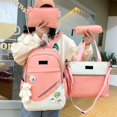 thumbnail image 3 of Mochila Para Portátil Kawaii De 4 Piezas, Mochila De Viaje De Estilo Preppy Con Bolso De Mano, Bandolera, Estuche Para Lápices, 3 of 3