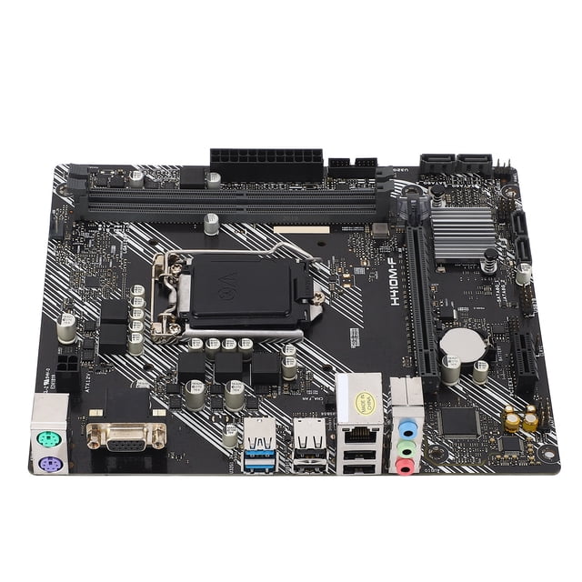 H410M-F Motherboard, Desktop Computer Motherboard 4xSerial ATA III LGA1200 CPU 4 Pin and 24 Pin 2 Channel DDR4 for Gaming