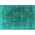 thumbnail image 1 of Ahgly Company Machine Washable Indoor Rectangle Oriental Turquoise Blue Industrial Area Rugs, 6' x 9', 1 of 4