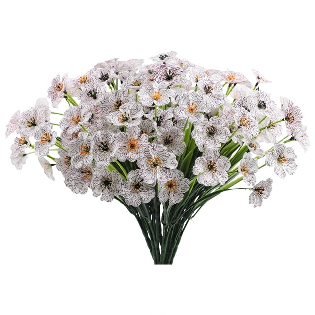 12pc 5 Head Spring Grass Flower Water Grass Silk Print Cloth Flower Violet Simulation Flower Outdoor Decoration Flower Silk Flower