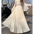 thumbnail image 5 of Women's Korea Sunray Pleat Skirt Elegant Purple Maxi Length Skirt 2025 Spring Summer Female Stretch Waist Maxi Length Skirt, 5 of 10