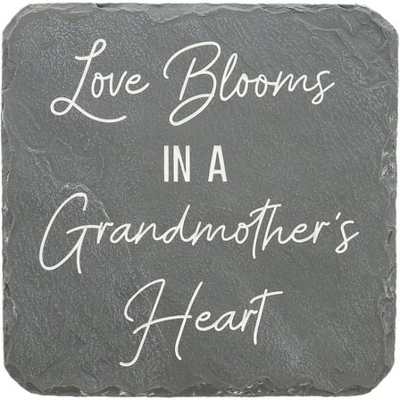 Pavilion Gift Company 25318 Grandmother's-7.75" x 7.75" Garden Stone, Gray, White